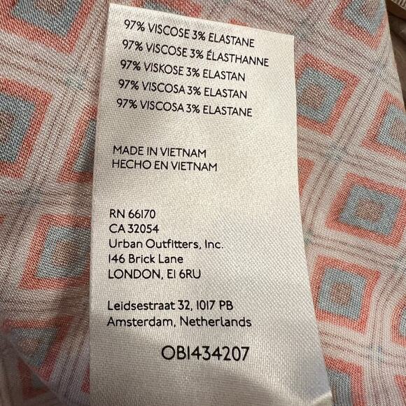 Free People NWT It Takes Two Geometric Print Collared Open Back Dress Size S - Picture 14 of 15